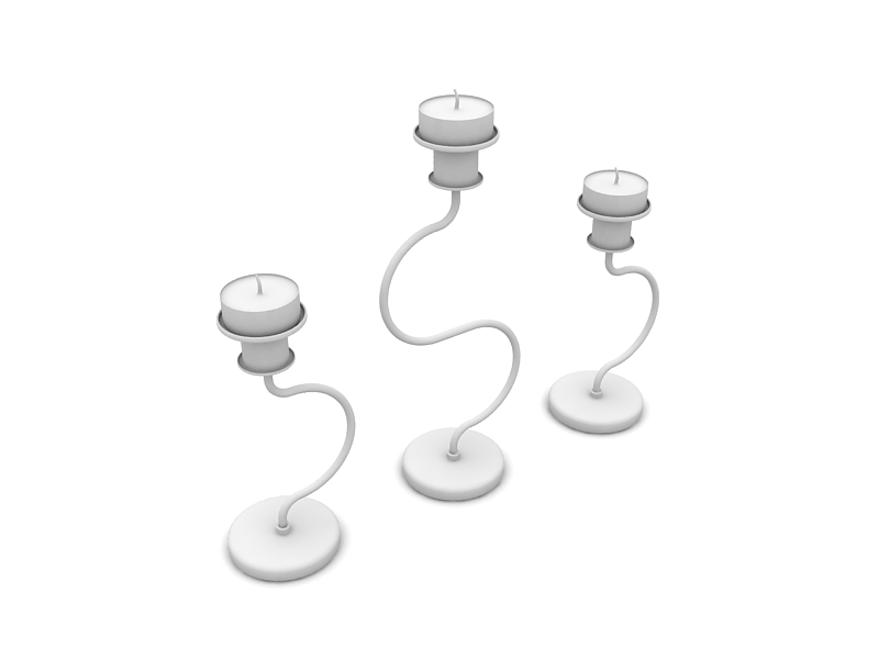 دانلود آبجکت تری‌دی‌مکس شمع مدل Candlestick-8