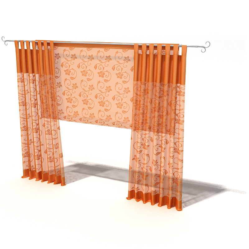 دانلود آبجکت پرده مدل Curtain-25