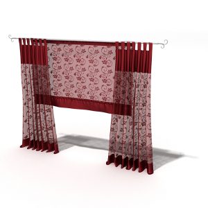 دانلود آبجکت پرده مدل Curtain-28