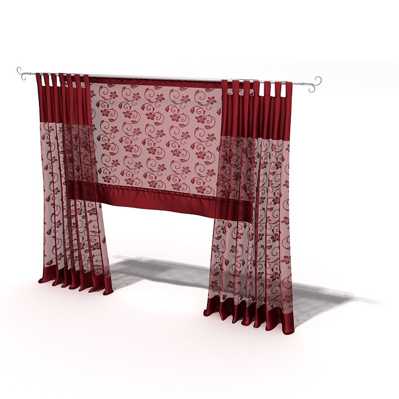 دانلود آبجکت پرده مدل Curtain-28