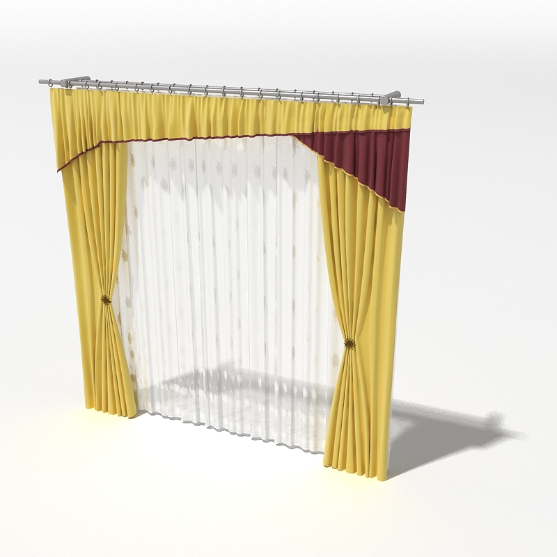 دانلود آبجکت پرده مدل Curtain-36