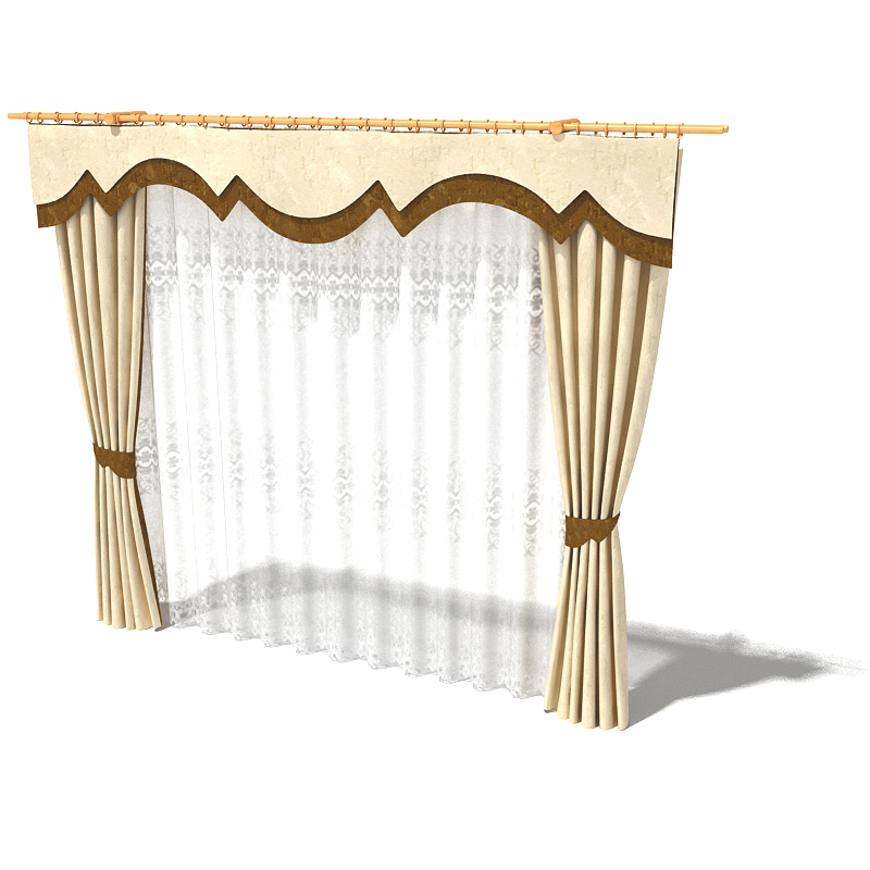 دانلود آبجکت پرده مدل Curtain-41