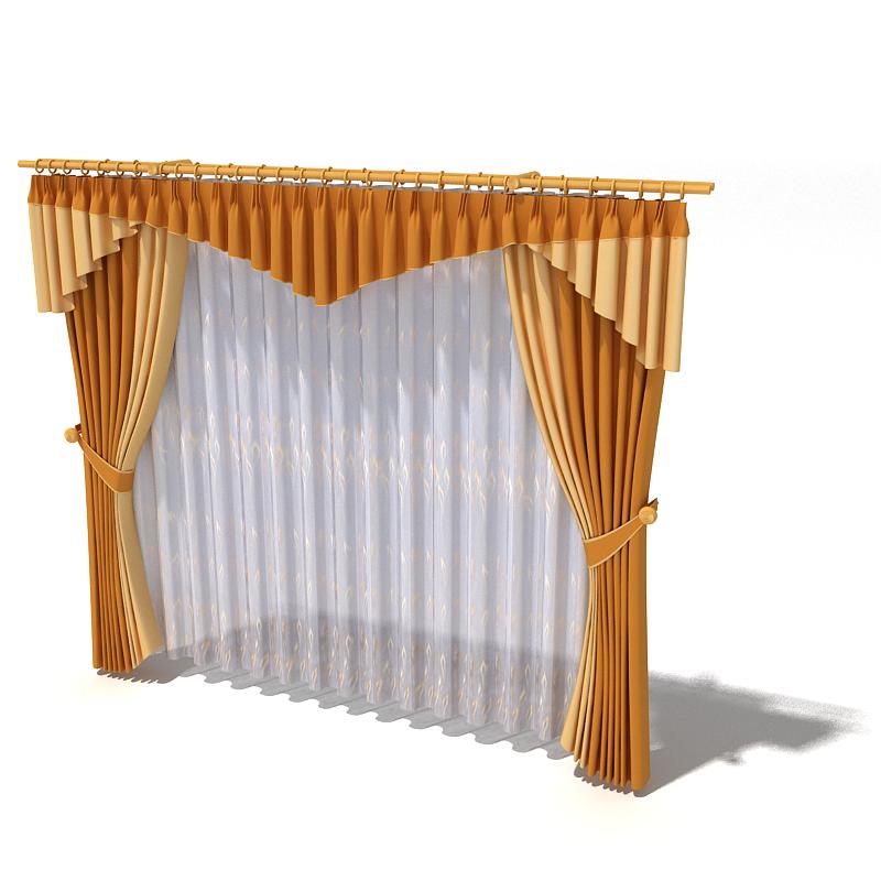 دانلود آبجکت پرده مدل Curtain-44