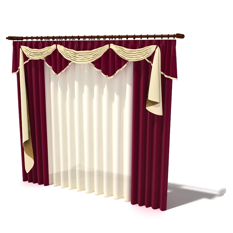 دانلود آبجکت پرده مدل Curtain-48