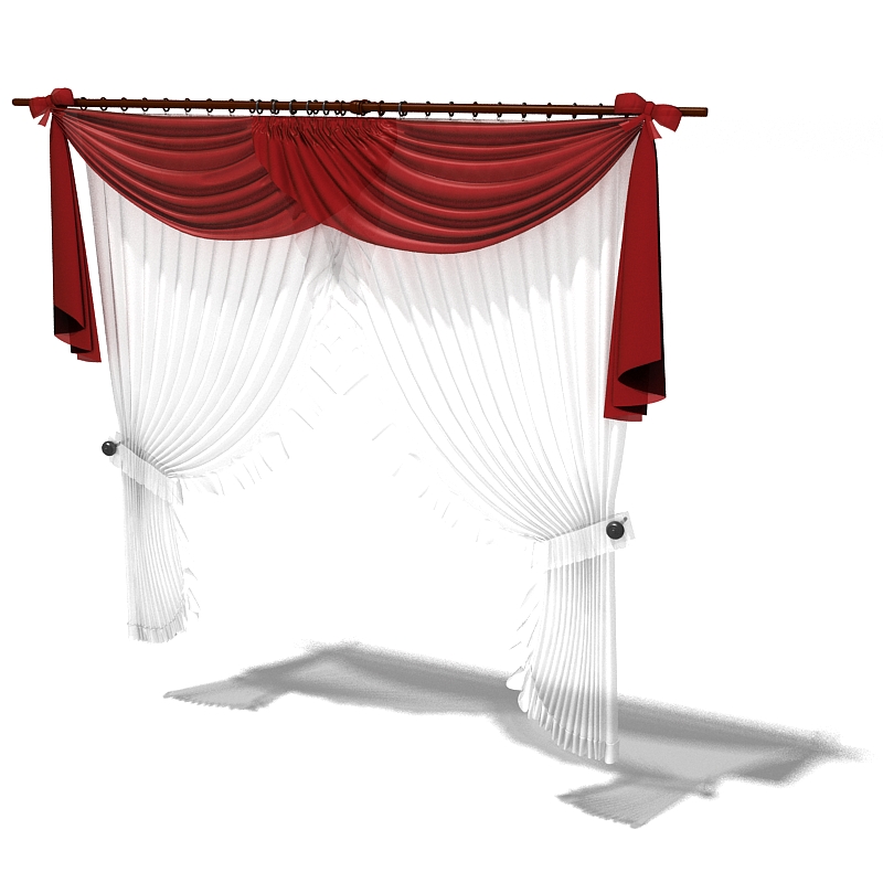دانلود آبجکت پرده مدل Curtain-49
