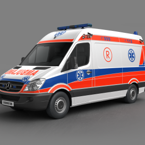 دانلود آبجکت خودرو امدادی مدل Emergency-car-1