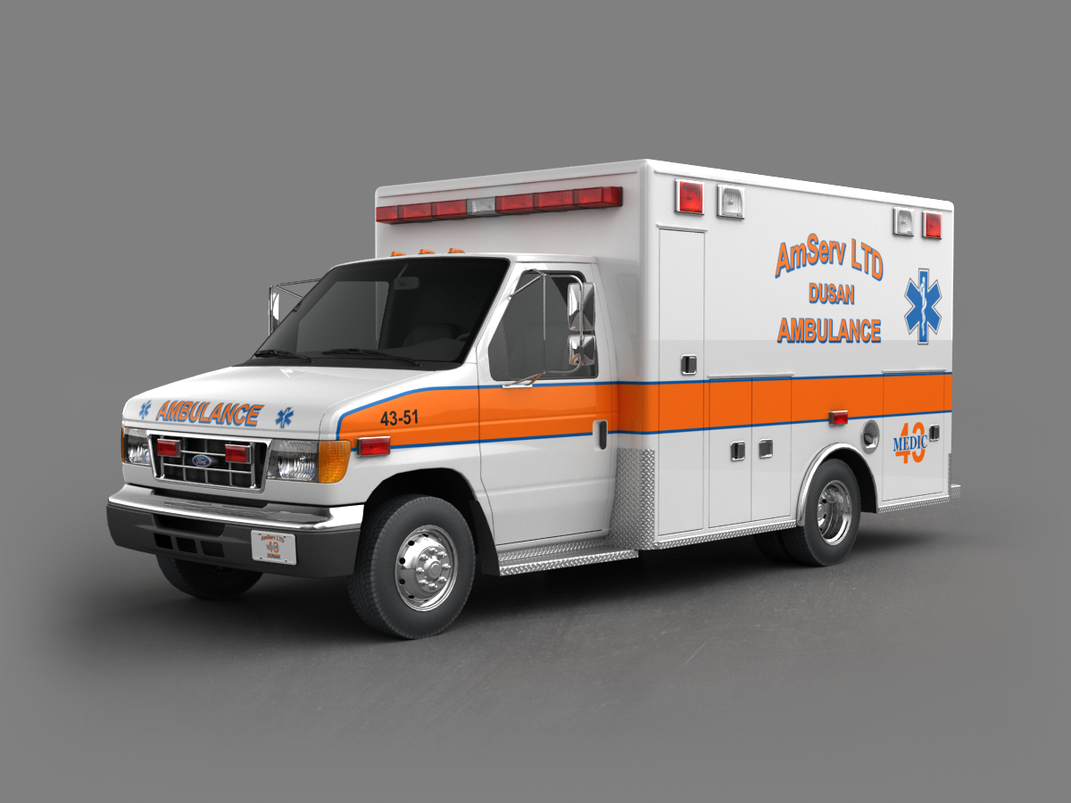 دانلود آبجکت امدادی ضروری مدل Emergency-car-2