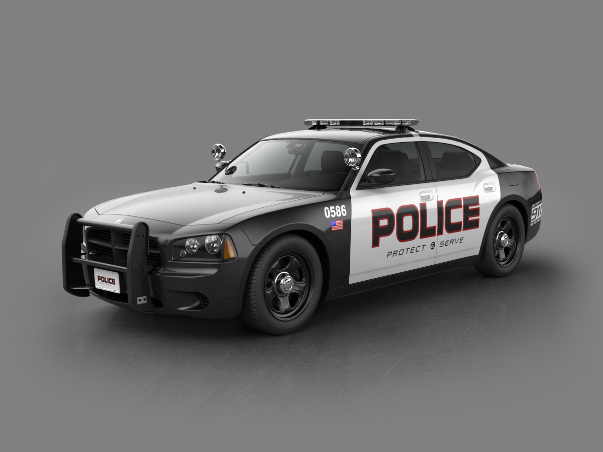 دانلود آبجکت خودرو پلیس مدل Emergency-car-4