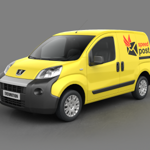 دانلود آبجکت خودرو پستی مدل Emergency-car-7