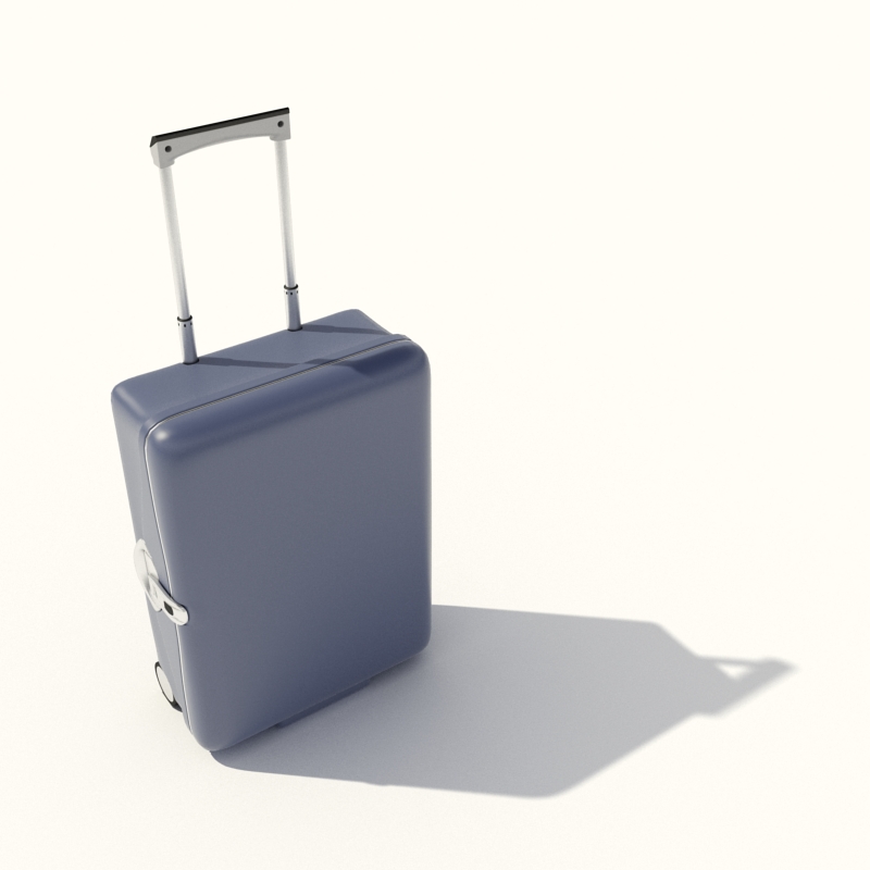 دانلود آبجکت چمدان دسته دار مدل Luggage-7