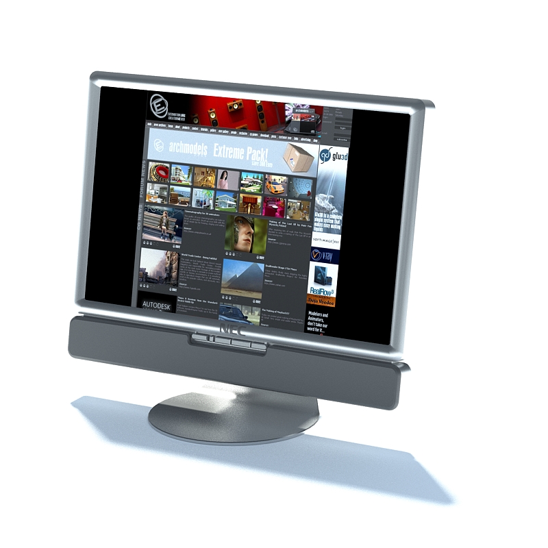 دانلود آبجکت ماکروفر مدل Monitor-27