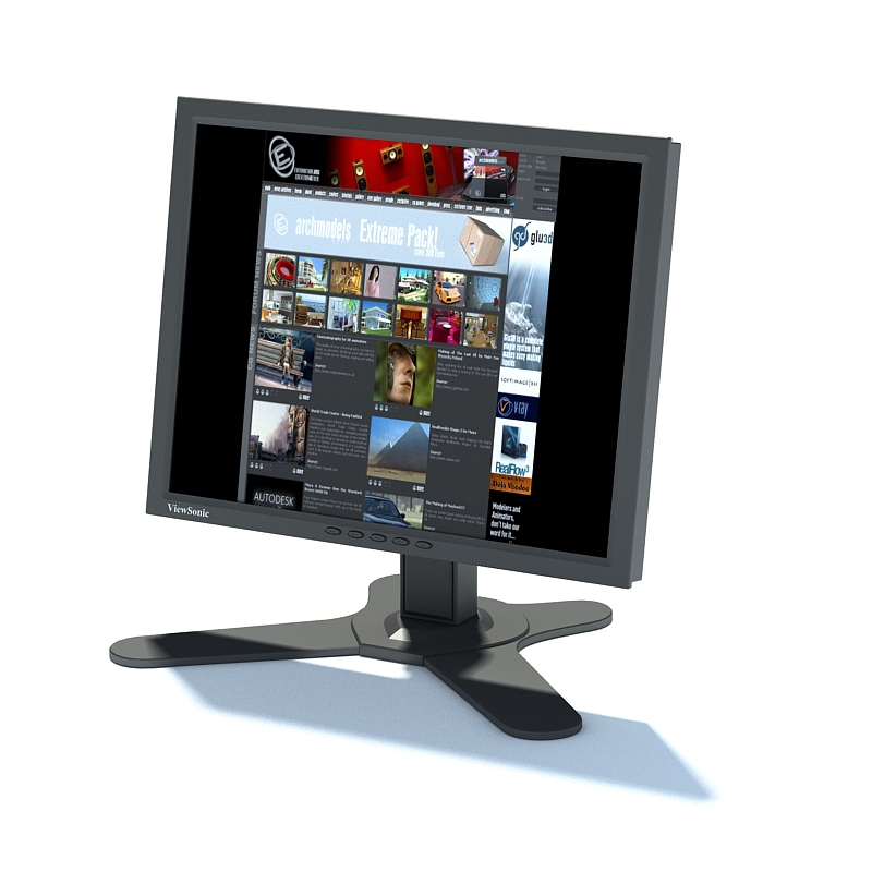 دانلود آبجکت ماکروفر مدل Monitor-29