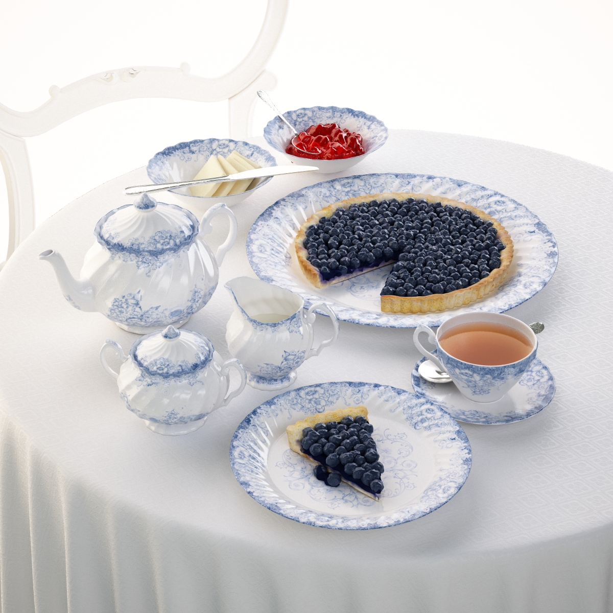 دانلود آبجکت ست ظروف غذاخوری مدل Tableware-set-1