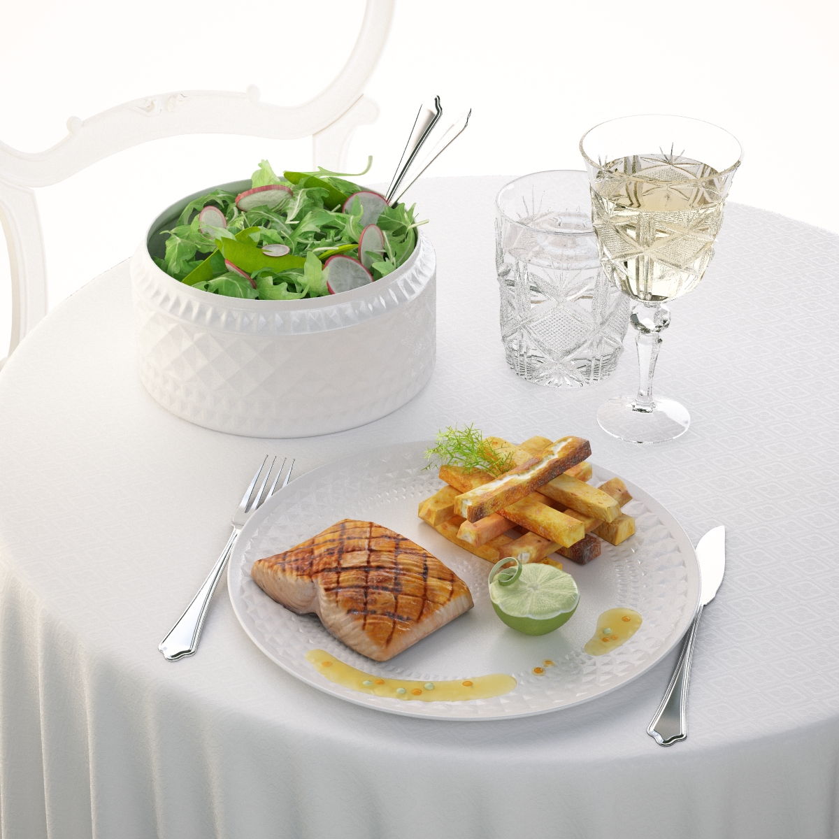 دانلود آبجکت ست ظروف غذاخوری مدل Tableware-set-9