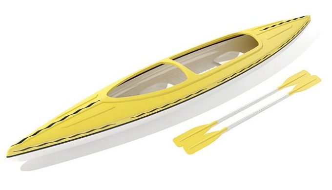 دانلود آبجکت قایق (کایاک) مدل Boat-21