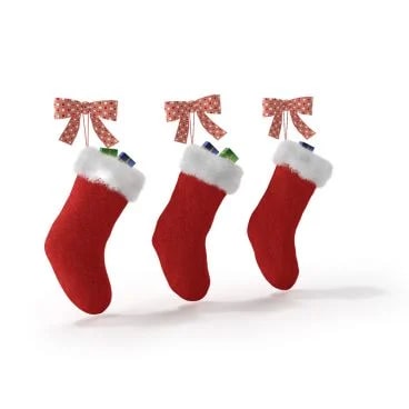 دانلود آبجکت تریدیمکس وسائل کریسمس (جوراب) مدل Christmas-25