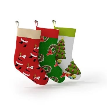 دانلود آبجکت تریدیمکس وسائل کریسمس (جوراب) مدل Christmas-26