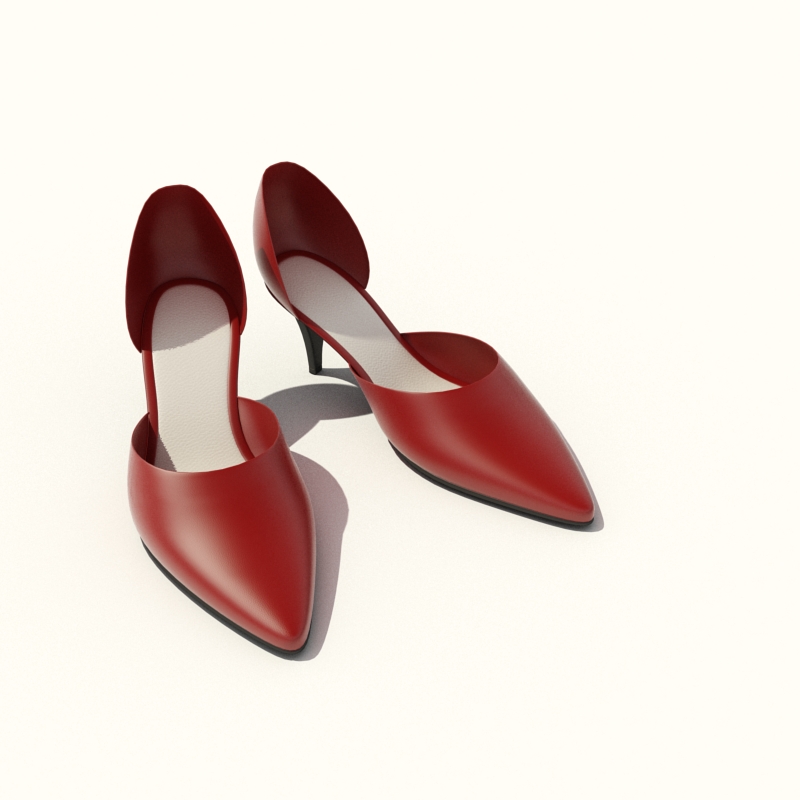 دانلود آبجکت کفش پاشنه بلند مدل Footwear-7