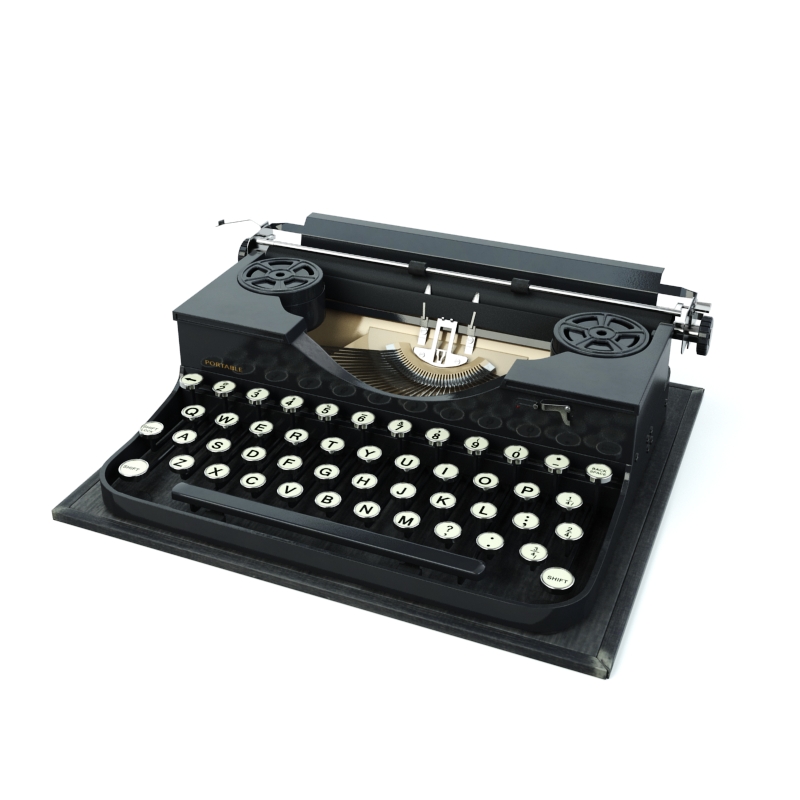 دانلود آبجکت ماشین تایپ Typewriter