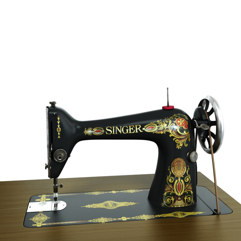 دانلود آبجکت چرخ خیاطی سینگر Singer Sewing Machine