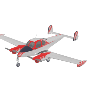 دانلود آبجکت هواپیما (ملخی) مدل Plane-7