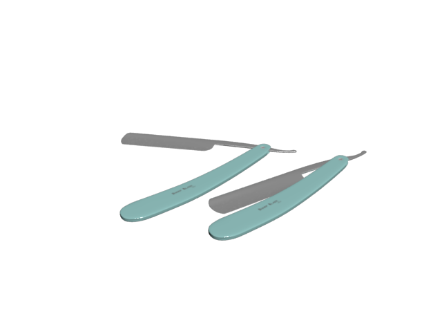دانلود آبجکت تیغ سلمونی مدل Razor-blade