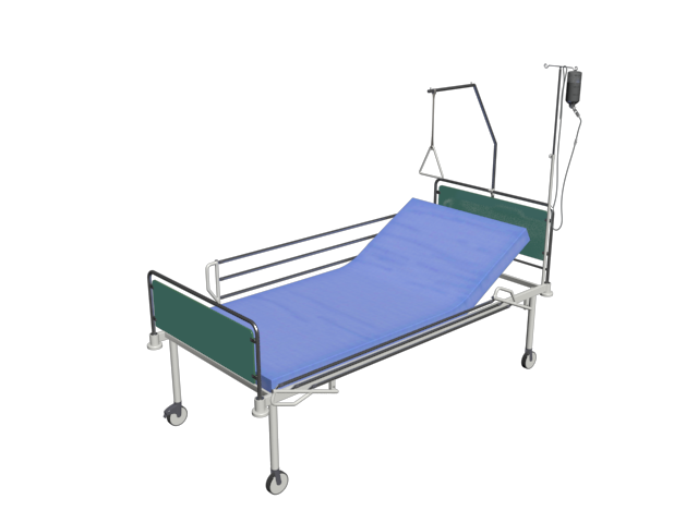 دانلود آبجکت تخت بیمارستان مدل Hospital-bed-1
