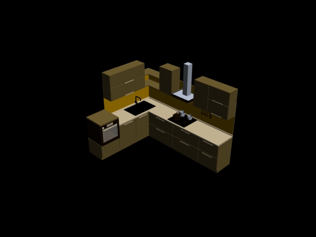 دانلود آبجکت آشپزخانه مدل Kitchen-1