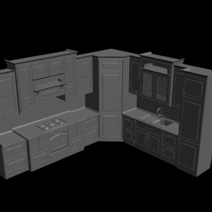 دانلود آبجکت آشپزخانه مدل Kitchen-13