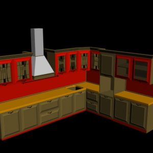 دانلود آبجکت آشپزخانه مدل Kitchen-15