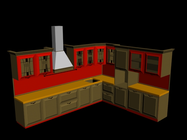دانلود آبجکت آشپزخانه مدل Kitchen-15