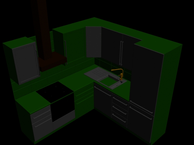 دانلود آبجکت آشپزخانه مدل Kitchen-16