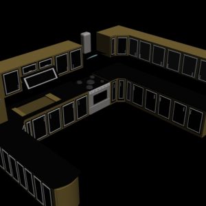دانلود آبجکت آشپزخانه مدل Kitchen-17