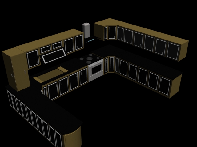 دانلود آبجکت آشپزخانه مدل Kitchen-17