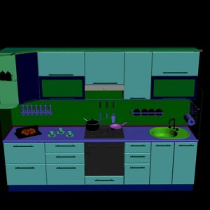دانلود آبجکت آشپزخانه مدل Kitchen-19