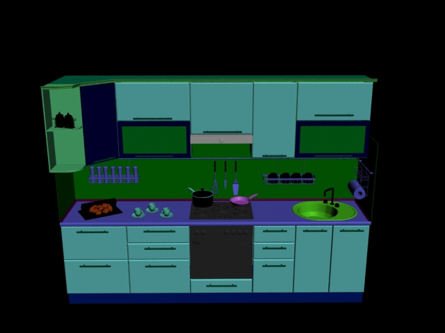 دانلود آبجکت آشپزخانه مدل Kitchen-19