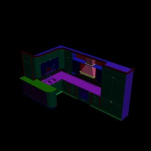 دانلود آبجکت آشپزخانه مدل Kitchen-2
