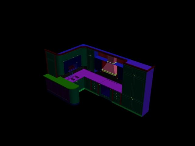 دانلود آبجکت آشپزخانه مدل Kitchen-2