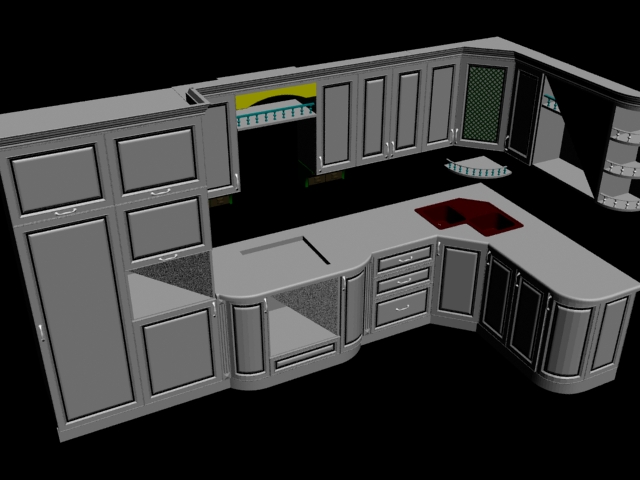 دانلود آبجکت آشپزخانه مدل Kitchen-5